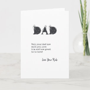 Beste papa Vaderdag Grootste papa cadeau Notitiekaartje