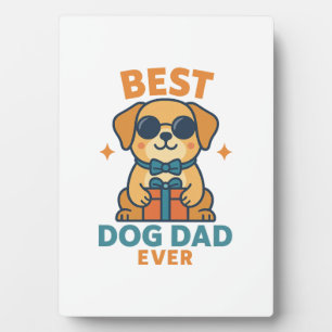 Beste papa van de hond ooit � Grappige vaderdag sh Fotoplaat