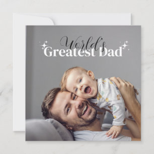 Beste Papa van de Wereld: Aanpasbare Fotokaart Feestdagenkaart