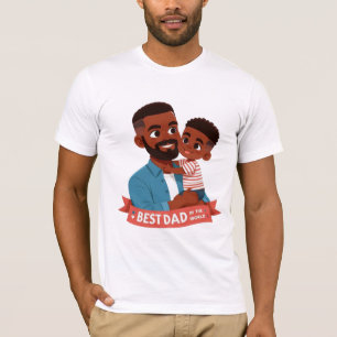 Beste papa van de wereld - Afro-Amerikaanse famili T-shirt
