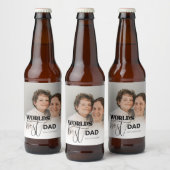 Beste Papa van de Wereld Bier Etiket (Flessen)