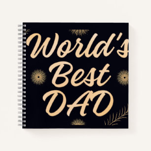 Beste Papa van de Wereld  Eenvoudige Typografie vo Notitieboek