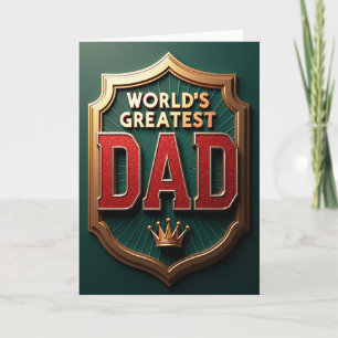 Beste Papa van de Wereld Embleemkaart Kaart