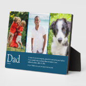 Beste papa van de wereld, papa, Blauwe definitie 3 Fotoplaat (Zijkant)