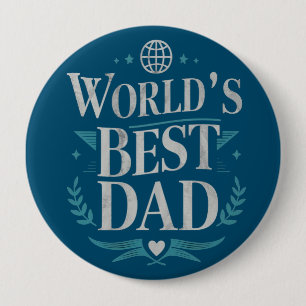 Beste Papa van de Wereld Ronde Button 4,0 Cm