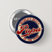Beste Papa van de wereld Ronde Button 5,7 Cm (Voorkant /achterkant)