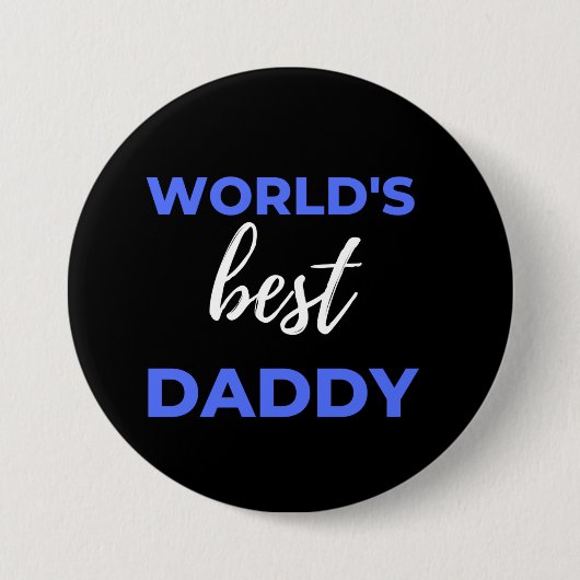 Beste papa van de wereld ronde button 7,6 cm (Voorkant)