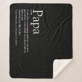 Beste papa van de wereld, vader definitie Zwart Sherpa Deken (Voorkant)