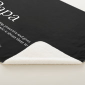 Beste papa van de wereld, vader definitie Zwart Sherpa Deken (3/4)