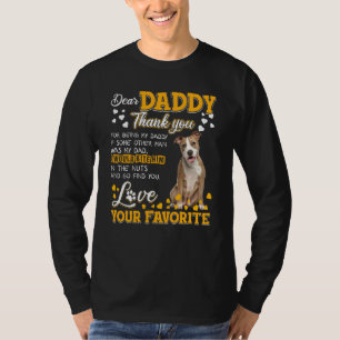 Beste papa van het Amerikaanse Staffy, bedankt dat T-shirt