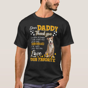 Beste papa van het Amerikaanse Staffy, bedankt dat T-shirt