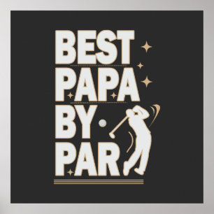 BESTE PAPA VAN PAR FATHERS DAY GOLF Design Poster