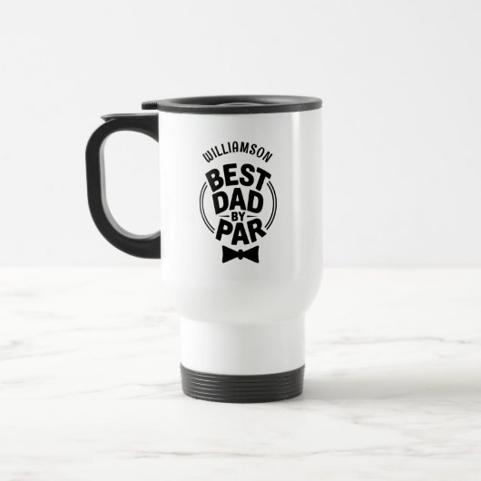 Beste papa van Par Funny Fathers Day Gift voor pap Reisbeker (Links)