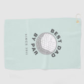 Beste papa van Par Grootouders Dag Modern Custom Golfhanddoek (Horizontaal)