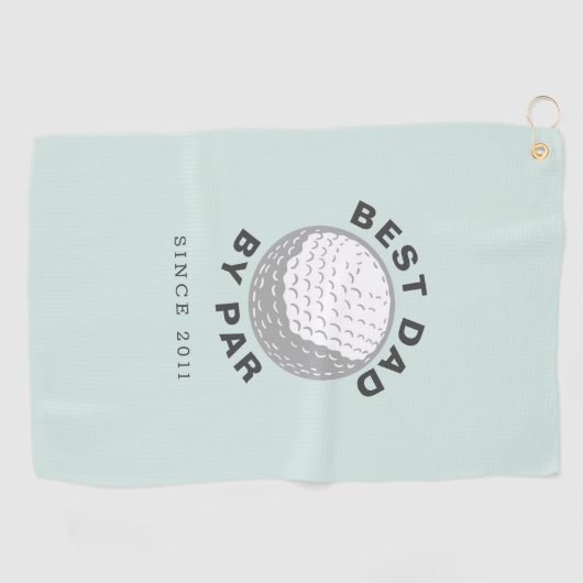 Beste papa van Par Grootouders Dag Modern Custom Golfhanddoek (Horizontaal)