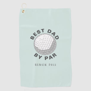 Beste papa van Par Grootouders Dag Modern Custom Golfhanddoek