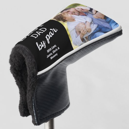 Beste papa van Par Photo Modern Vaderdag Custom Golfheadcover (3/4 voorkant)
