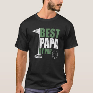 Beste Papa van vader op dag Golf pa opa T-shirt