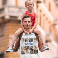 Beste papa van werelden | Foto-collage T-Shirt