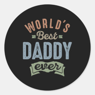 Beste papa van werelden ronde sticker