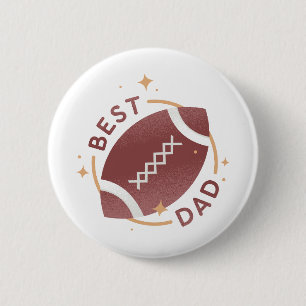 Beste Papa Voetbal  Ronde Button 5,7 Cm