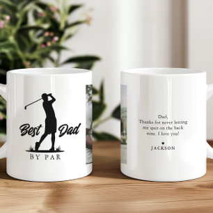 Beste papa volgens par foto & bericht golfer koffiemok