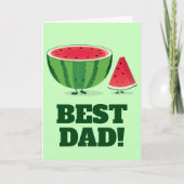 Beste Papa Watermeloen Fruit Food Vaderdag Kaart (Voorkant)