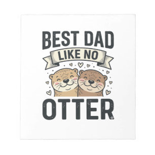 Beste papa zoals geen otter Schattige otter Vaderd Notitieblok