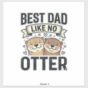 Beste papa zoals geen otter Schattige otter Vaderd Sticker