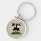 beste papa's dochter rijdt motorfiets sleutelhanger (Voorkant)