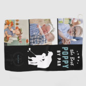 Beste papaver op papier | Monogram fotocollage Golfhanddoek (Horizontaal)