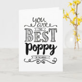 Beste papaver ter wereld verjaardag kaart (Gele Bloem)