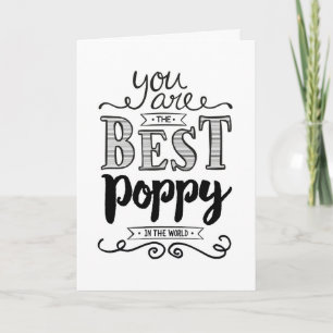 Beste papaver ter wereld verjaardag kaart