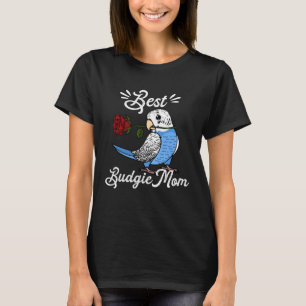 Beste papegaai mam ik blauw budgie budgerigar t-shirt