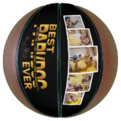 Beste Papi Ever Aangepaste Familie 5 Foto met Name Basketbal (Verticaal)