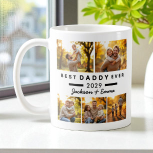 Beste pappa ooit 5 Foto Collage Vaderdag Koffiemok