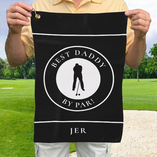 Beste pappa van Par Golfer Monogrammed Sport Golfhanddoek