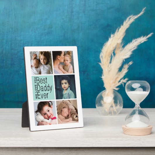 Beste pappie ooit fotocollage fotoplaat (Zijkant)