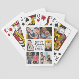 Beste pappie ooit fotocollage pokerkaarten