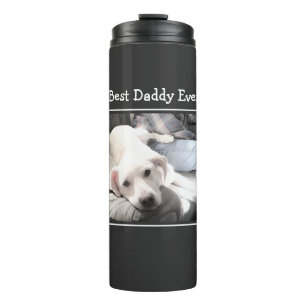 Beste pappie ooit - Puppy Dog Foto grijs Thermosbeker