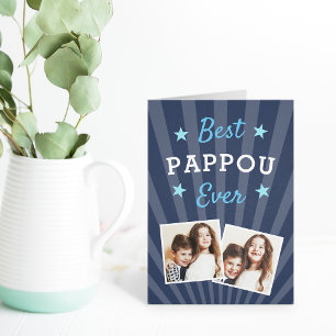 Beste Pappou Ooit Vaderdag Foto Kaart