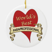 Beste Paraprofessional ter wereld Keramisch Ornament (Achterkant)