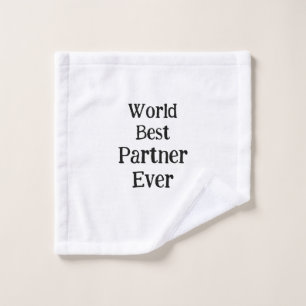 Beste partner ter wereld ooit Valentijnsdag minnaa Washandje