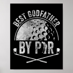 Beste peetvader door Par-shirt golf liefhebber spo Poster