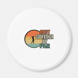 Beste peetvader door Par Vintage Golf Vector Desig Magneet