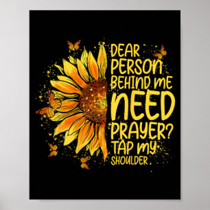 Beste Persoon Achter Me Hebt Gebed Nodig Klop Op M Poster