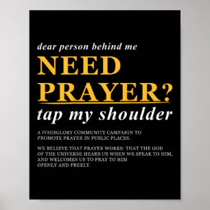 Beste Persoon Achter Me Hebt Gebed Nodig Tik Op Mi Poster