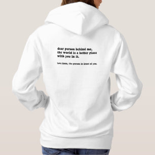 Beste Persoon Achter Me Hoodie