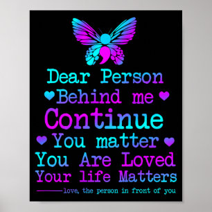 Beste Persoon Achter Me Je Leven Preventie Poster