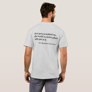 Beste persoon achter me t-shirt